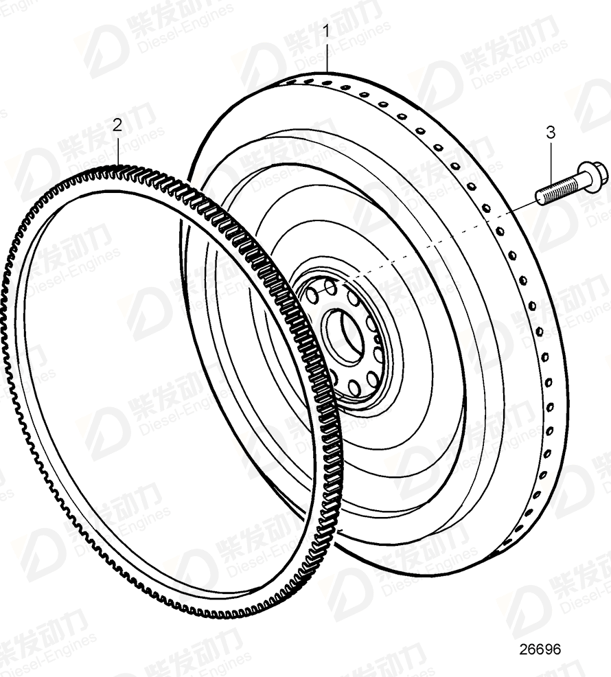 VOLVO Flywheel 21459954 Drawing